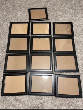 Black Wooden Frame 8”x10” with Glass Face - Set of 3